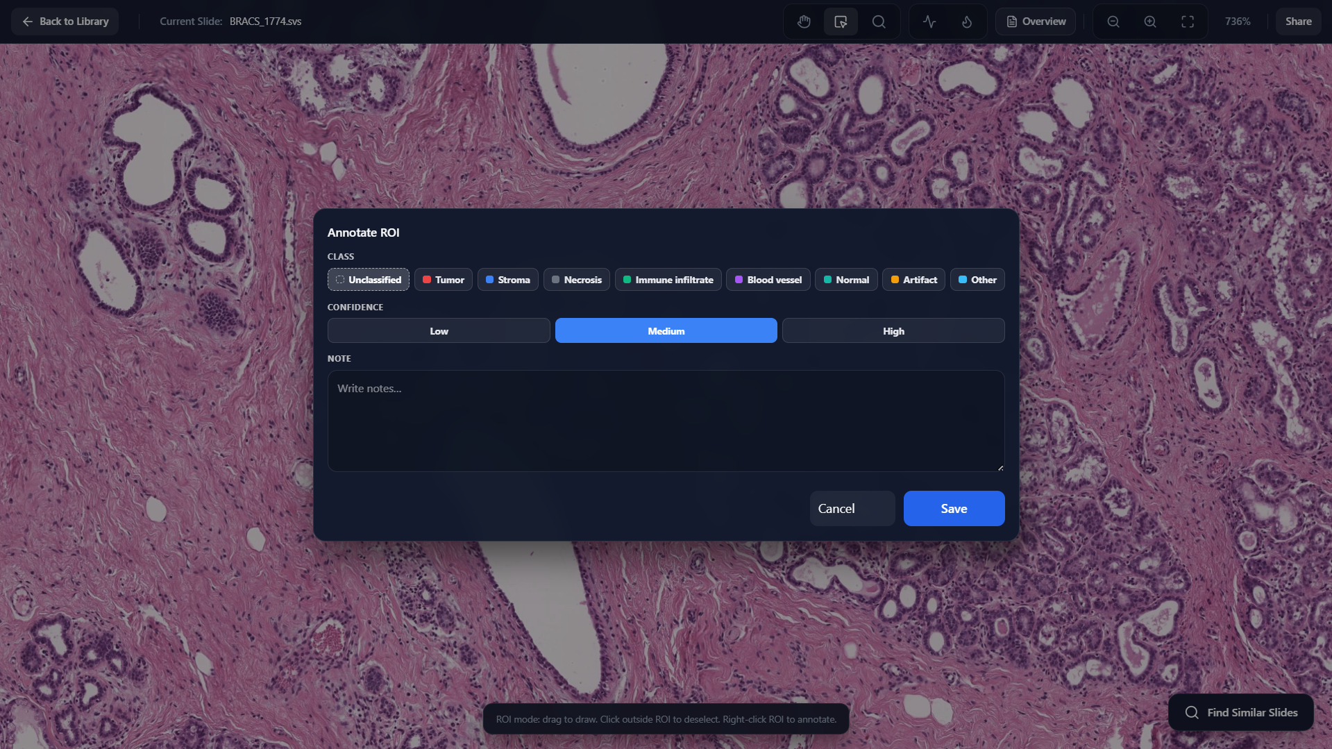 Annotate Region screenshot